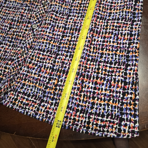 Notations Multicolor Patterned Button-Up Blouse..M - Picture 6 of 7